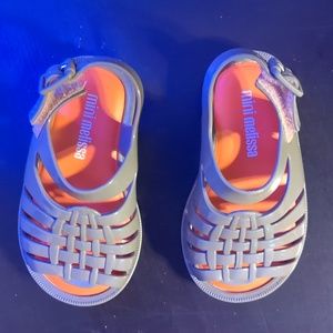 (New) Mini Melissa Open Toe Toddler Kids Jelly Sandal Shoes Sz US 5